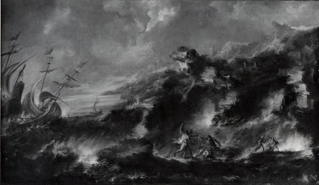 Galerie Sanct Lucas — Marini Antonio - sec. XVIII - Marina in tempesta con naufragio — insieme